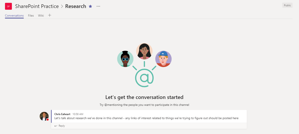Creating and Using Channels in Microsoft Teams