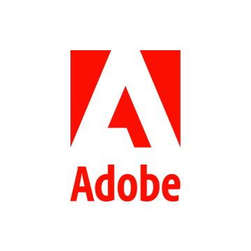 Adobe Logo - Red sans-serif type with A icon above