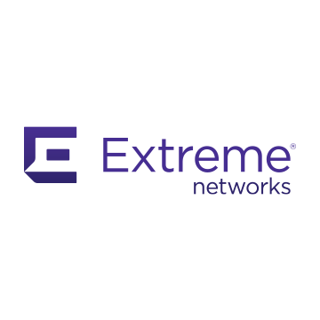 Extreme Networks Logo - Purple sans-serif type with letter E icon to left