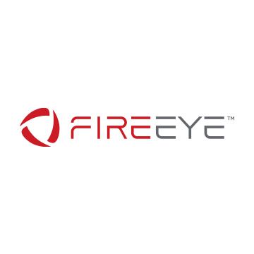 FireEye Logo - Red and gray sans-serif type with red eye icon to left