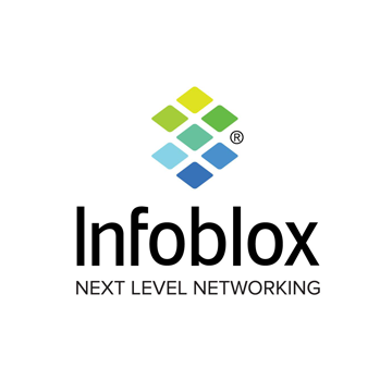 Infoblox Logo - Black sans-serif type with block icon above