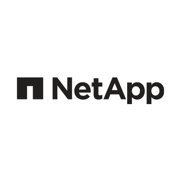 NetApp Logo - Black sans-serif type with icon to left