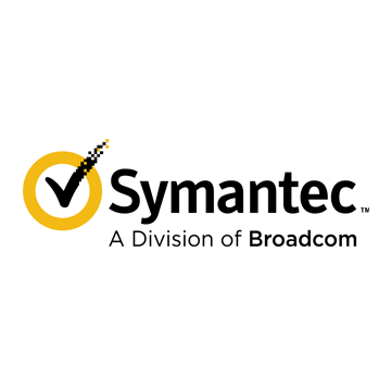Symantec Logo - Black sans-serif type with yellow circle and check mark inside