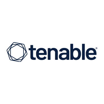 Tenable Logo - Dark blue sans-serif type with icon to left