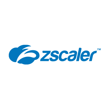 Zscaler Logo - Blue sans-serif type with icon to left