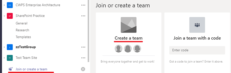 Screen shot of Microsoft Teams settings