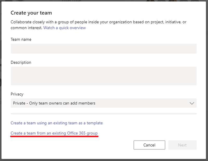 Screen shot of Microsoft Teams settings